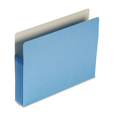 5 1/4   Expansion Colored File Pocket  Straight Tab  Letter  Blue