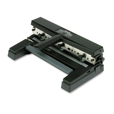 Picture of Swingline 74450 40-Sheet Heavy-Duty Two- to Four-Hole Adjustable Punch  9/32   Holes  Black