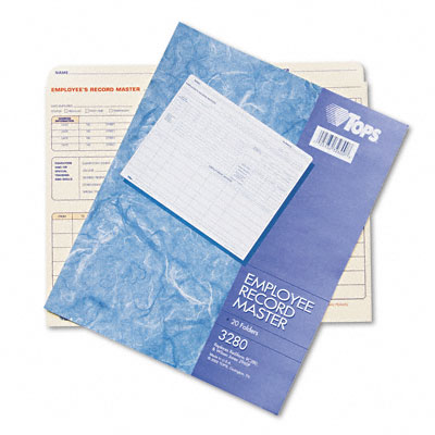 Picture of Tops 3280 Employee Record Master File Jackets  9 1/2 x 11 3/4  10 Pt. Manila  20/Pk