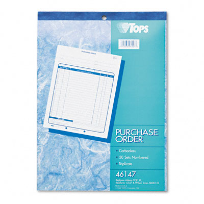 Purchase Order  8-1/2 x 11  Carbonless Triplicate  50 Sets/Book