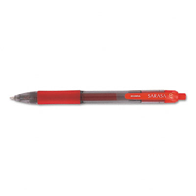46830 Sarasa Gel Retr Roller Ball Pen TRS Red Brl Red Ink Med 0.70 mm Pack of 12 -  Zebra