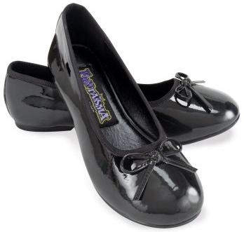 BuySeasons 186072 - Adult Flat Shoe With Bow - Black - Size 12
