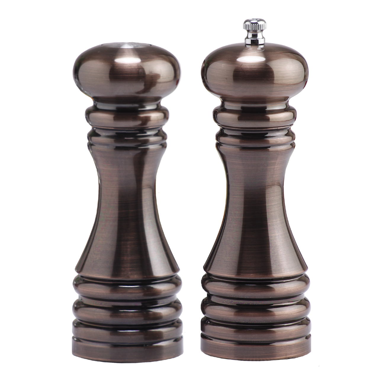Picture of Chef Specialties - 90070 - 7 Inch - Burnished Pepper Mill And Salt Shaker Set