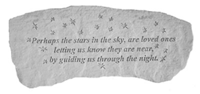 Kay Berry- Inc. 36620 Perhaps The Stars In The Sky - Memorial Bench - 29 Inches x 12 Inches x 14.5 Inches
