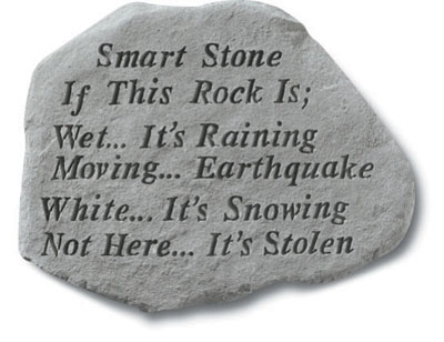 Kay Berry- Inc. Smart Stone If This Rock Is Wet Its Raining - Garden Accent - 12 Inches x 16 Inches