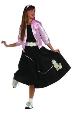 Picture of RG Costumes 78138-BK 50s Black Poodle Skirt - Size Teen 16-18