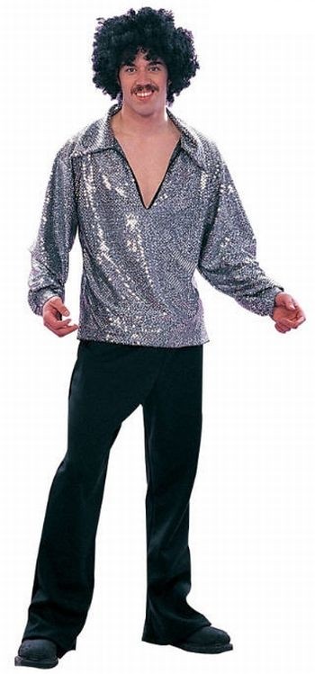 Picture of RG Costumes 80173-G 70s Dance Fever Gold Shirt - Size Adult Standard