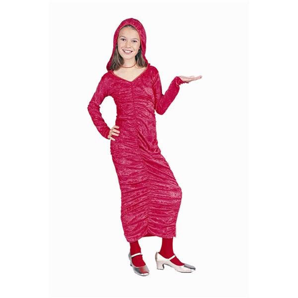 Picture of RG Costumes 91297-L Red Gothic Dress With Hood Costume - Size Child-Large
