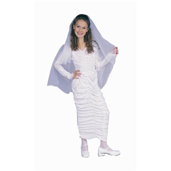 Picture of RG Costumes 91298-L White Gothic Dress With Hood Costume - Size Child-Large