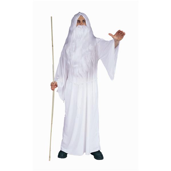 Picture of RG Costumes 80195 White Wizard Costume - Size Adult Standard