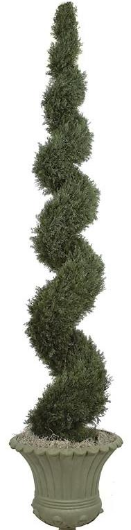A-71670 - 10 Foot Cypress Spiral Tree - Green