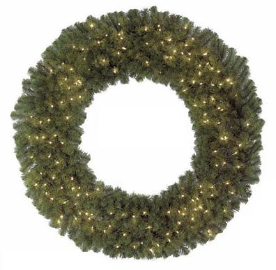 Picture of Autograph Foliages C-4381 - 60 Inch Virginia Pine Wreath - Green - Clear Lights