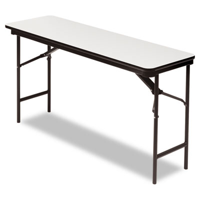 Iceberg 55277 Premium Wood Laminate Folding Table 18 x 60 Gray