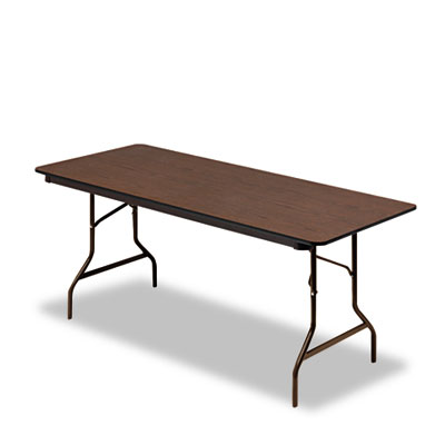 Iceberg 55324 Economy Wood Laminate Folding Table 30 x 72 Walnut