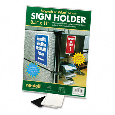Picture of Nu-Dell 37085 All-Purpose Magnetic Wall Sign Holder  Acrylic  8-1/2 x 11