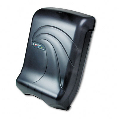 Picture of San Jamar T1790TBK Oceans Ultrafold Towel Dispenser  Transparent Black  11-3/4w x 6-1/4d x 18h