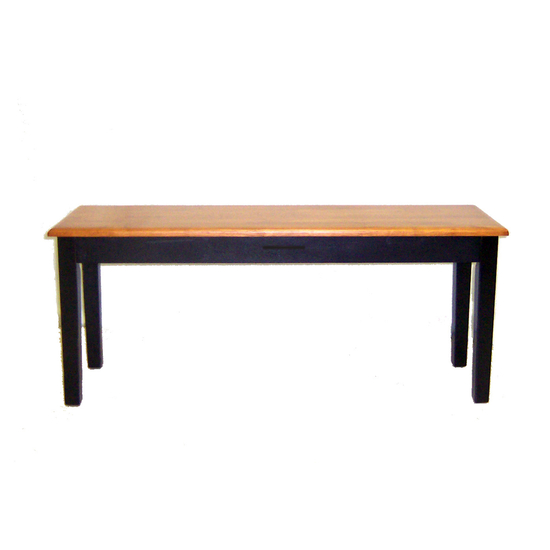 Picture of Boraam 36536 Shaker Dining Bench - Black And Oak Finish