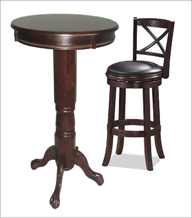 Picture of Boraam 71742 Florence Pedestal Pub Table - Cappuccino