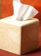 Marble Bath Curvy Shape - Champagne - Tissue Box Holder
