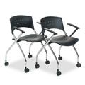 Safco 3480BL xtc. Folding Nesting Chairs Black Plastic Seat Two/Carton Safco 3480BL xtc. Folding Nesting Chairs Black Plastic Seat Two/Carton