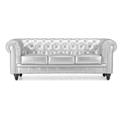 Zuo 900112 Aristocrat Sofa in Silver Leatherette Zuo 900112 Aristocrat Sofa in Silver Leatherette