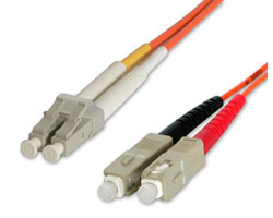 1m Duplex MM Fiber Optic Cable LC-SC