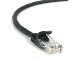 25 ft Black Snagless Category 5e 350 MHz UTP Patch Cable