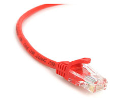 25 ft Red Snagless Category 5e 350 MHz UTP Patch Cable