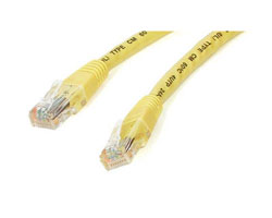 C6PATCH25YL 25 ft Yellow Molded Category 6 Patch Cable  ETL Verified