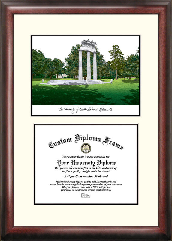 Picture of Campus Images AL991V University of South Alabama Scholar - Satin Stain Mahogany