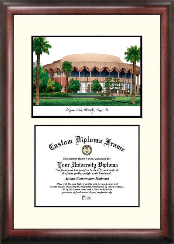 Picture of Campus Images AZ994V Arizona State University Scholar Framed Lithograph with Diploma