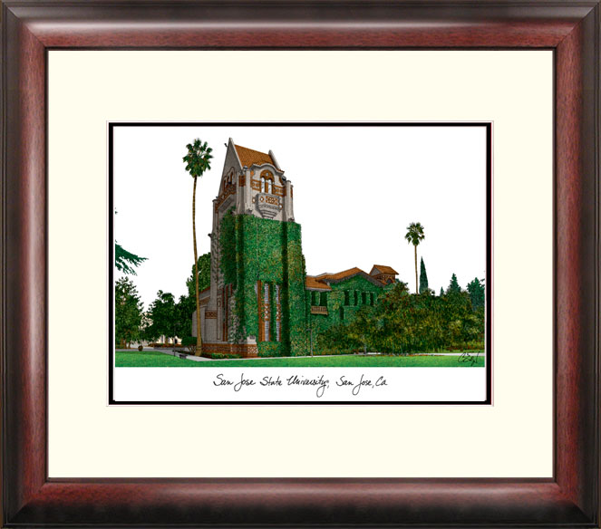 Picture of Campus Images CA929R 18&quot; x 14&quot; San Jose State University Alumnus Lithograph Frame