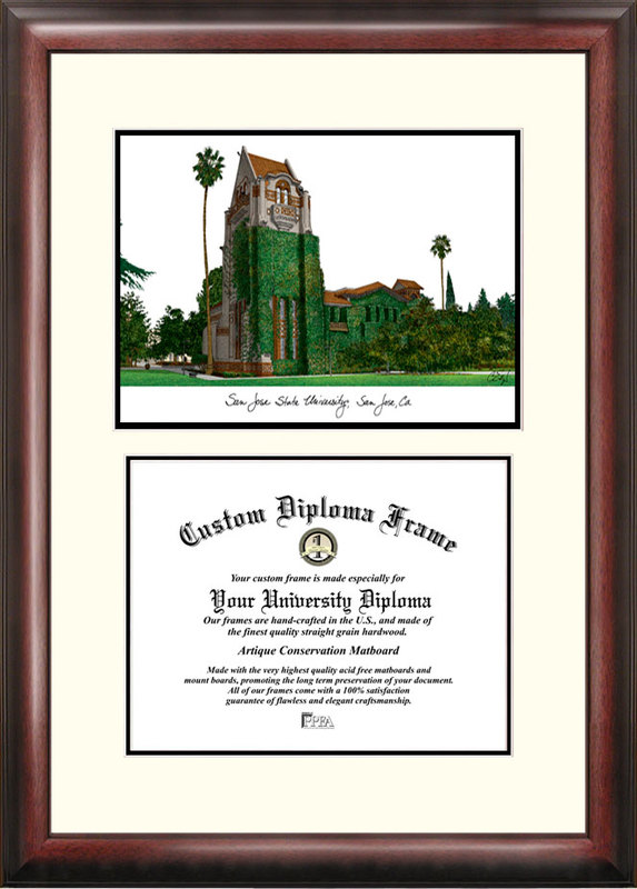 Picture of Campus Images CA929V 18&quot; x 24&quot; San Jose State University Scholar Lithograph Frame