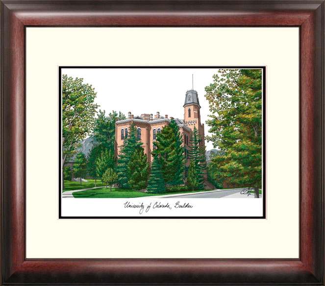 Picture of Campus Images CO999R 18&quot; x 14&quot; Colorado State University Alumnus Lithograph Frame