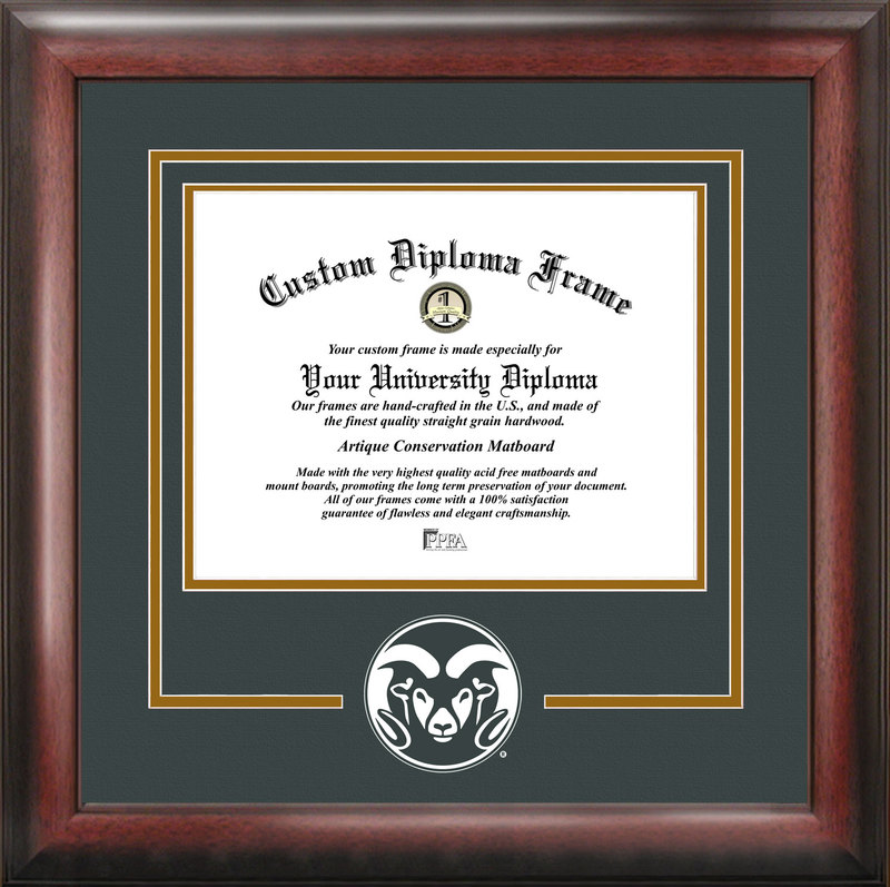 Picture of Campus Images CO999SD Colorado State Spirit Diploma Frame - Satin Mahogany