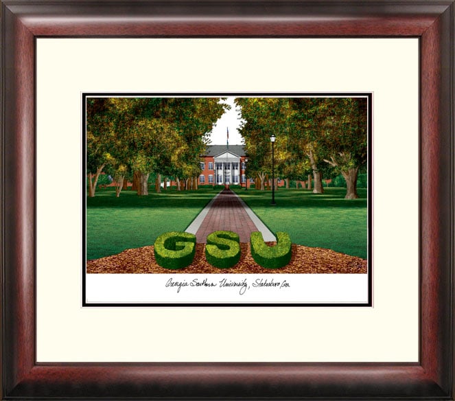 Picture of Campus Images GA975R Georgia Southern University Framed Lithograph Print