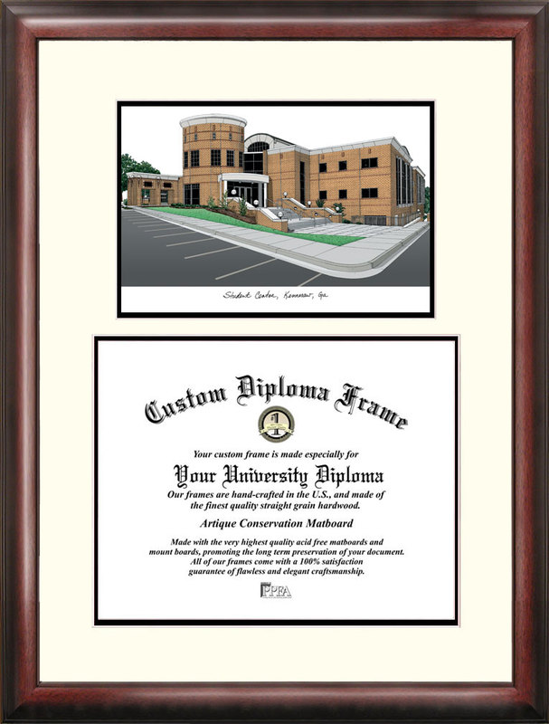 Picture of Campus Images GA986V Kennesaw State University Scholar Framed - Satin Stain Mahogany