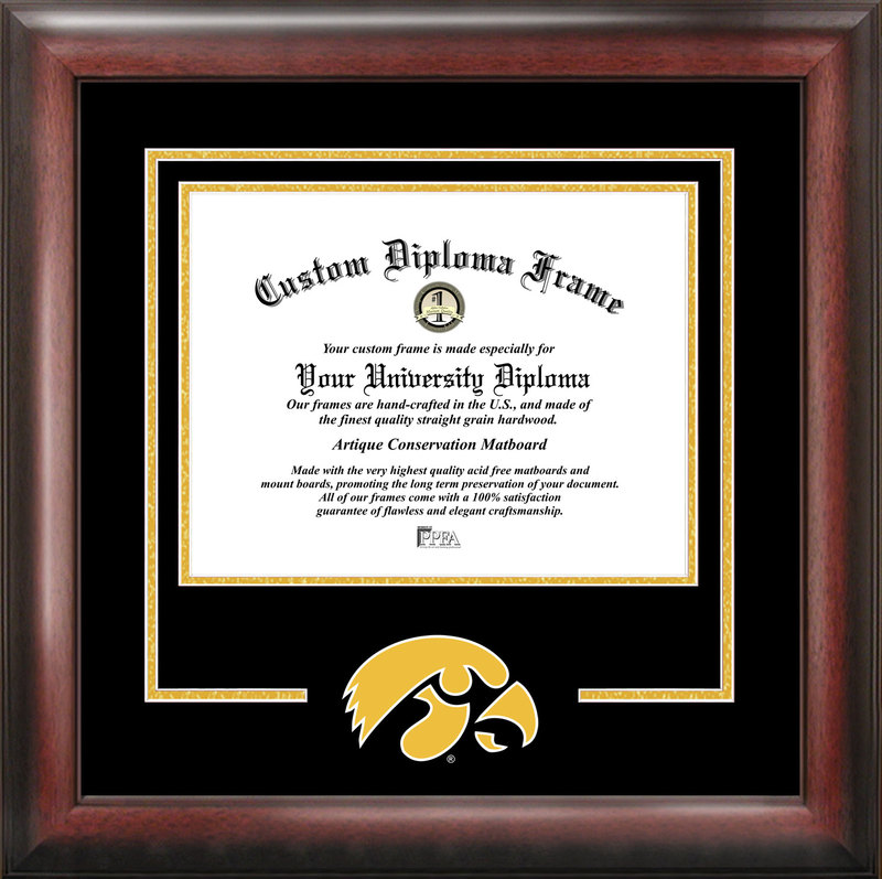 University of Iowa Spirit Diploma Frame