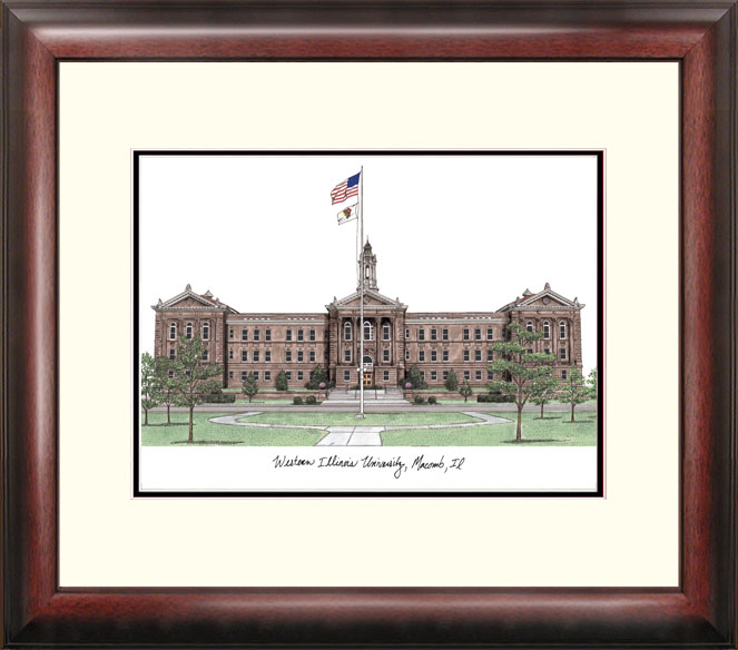 IL978R Western Illinois University Alumus Framed Lithograph