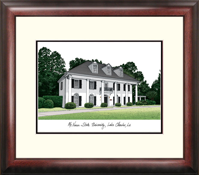 LA996R Mcneese State University Alumnus Framed Lithograph