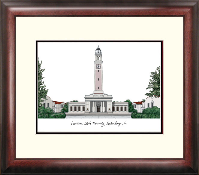 LA999R Louisiana State University Alumnus Framed Lithograph