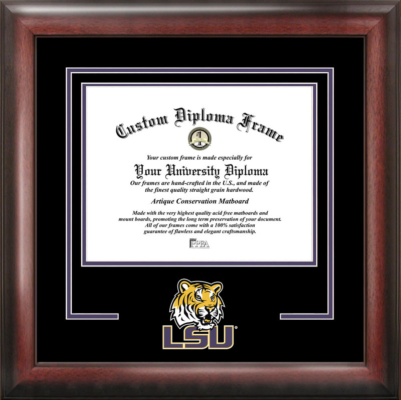 Louisiana State University Spirit Diploma Frame
