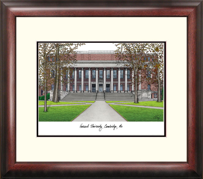 MA992R 14" x 18" Harvard University Alumnus Lithograph Framed