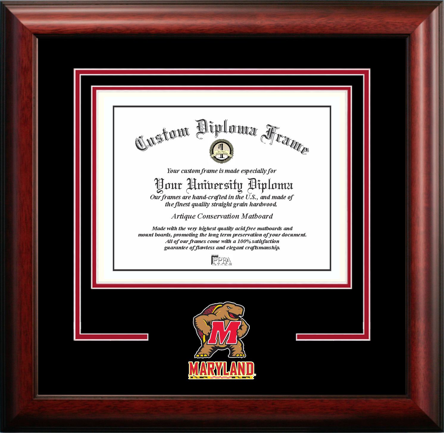 University of Maryland Spirit Diploma Frame