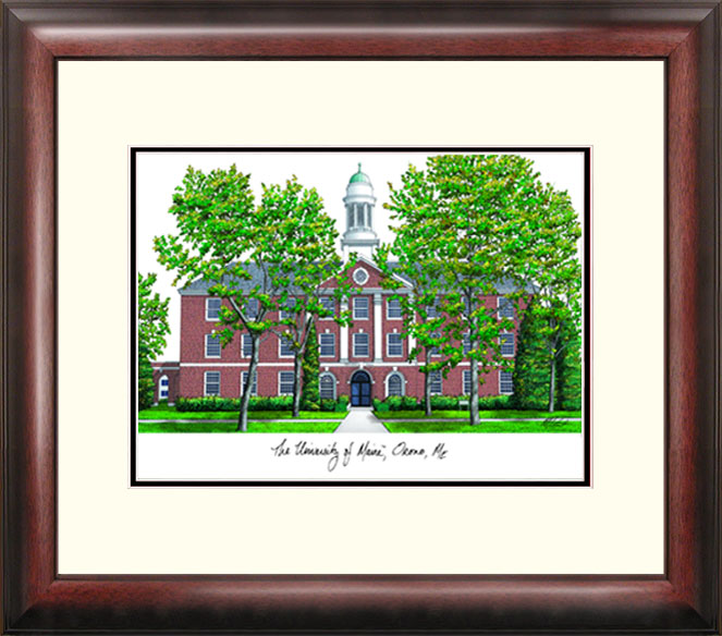 Maine University Alumnus with Solid Wood Frame