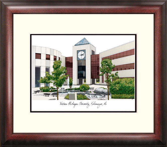 MI981R Western Michigan University Alumnus Framed Lithograph