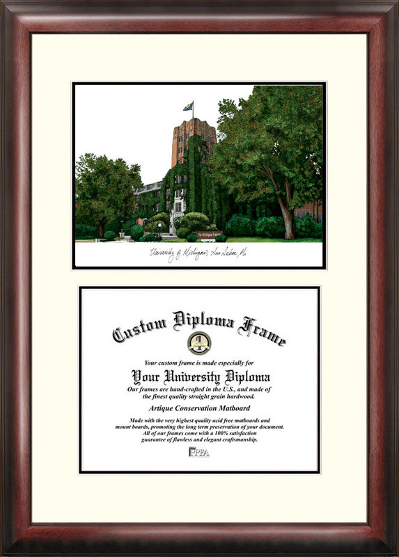 MI982V University of Michigan Scholar Frame Print