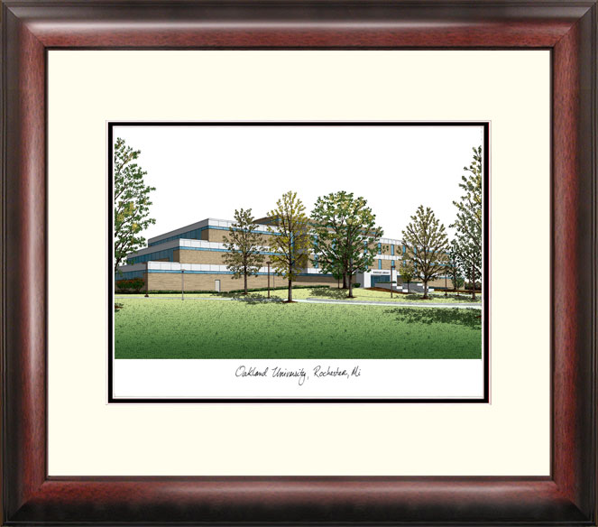 MI984R Oakland University Alumnus Framed Lithograph