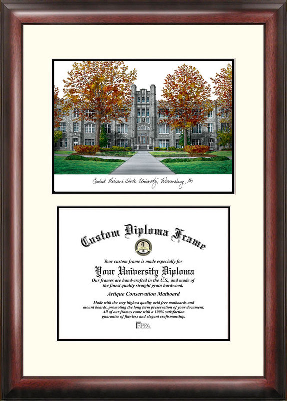 Picture of Campus Images MO995V Central Missouri State University Scholar Lithograph Frame