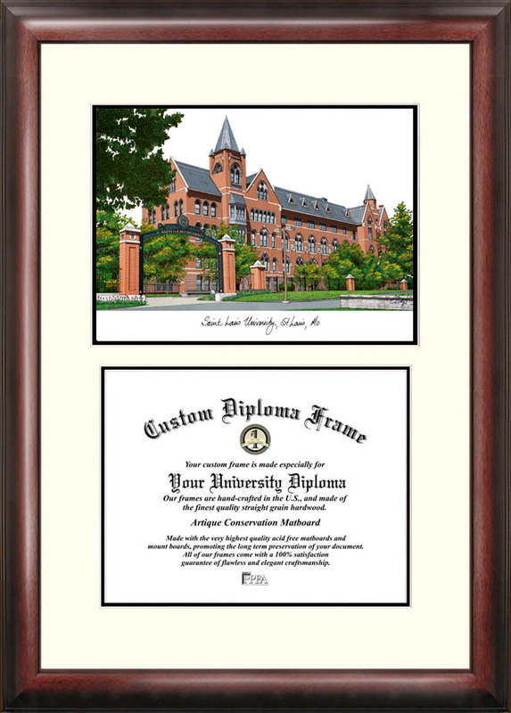 Saint Louis University Scholar Lithograph Frame